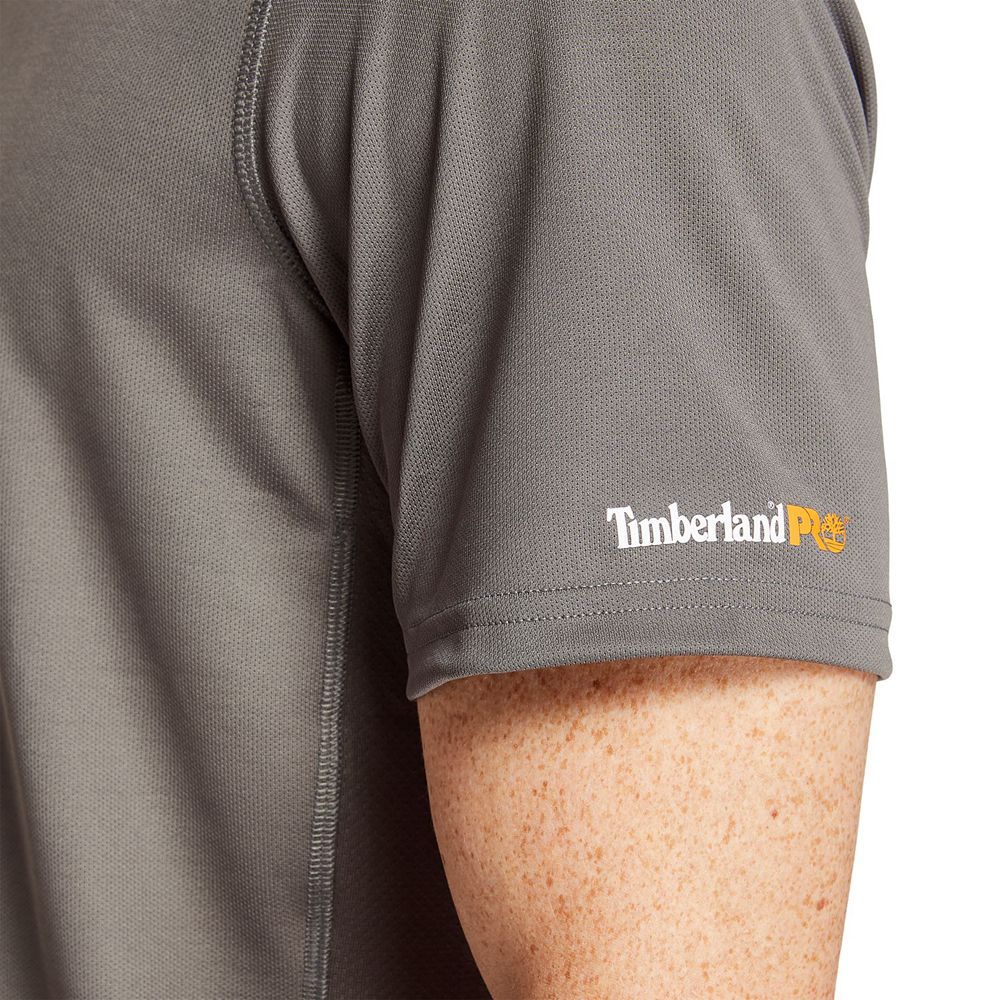 Timberland Mens T-Shirts PRO® Wicking Good Short-Sleeve - Grey - India HB6408593